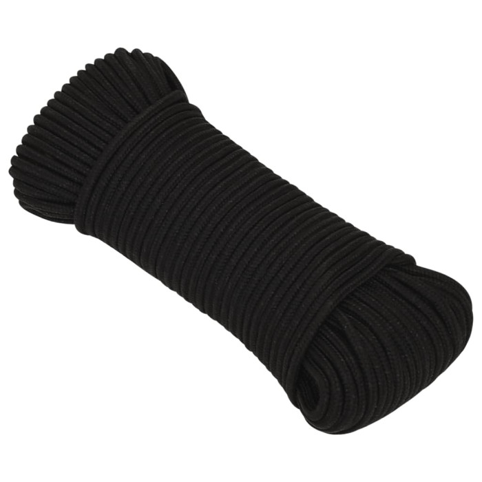 Delovna vrv črna 3 mm 100 m poliester
